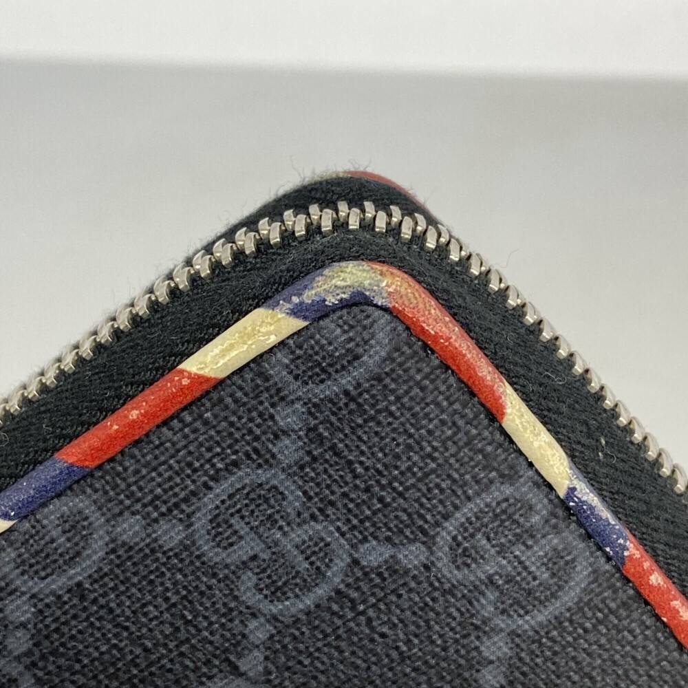Gucci GG Supreme Long Wallet 496342 Black Women's - Picture 6 of 9